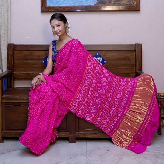 Bandhani Silk Saree