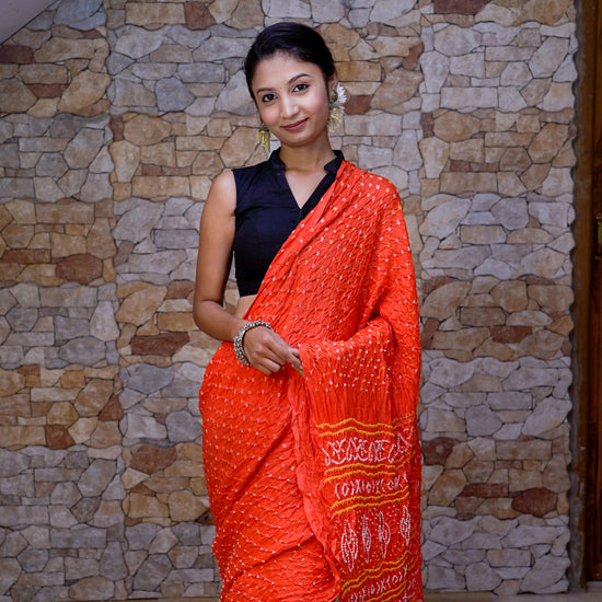 Bandhani Silk Saree