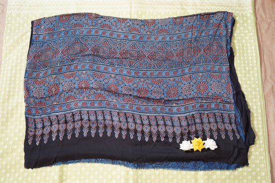 Ajarkh modal silk sari