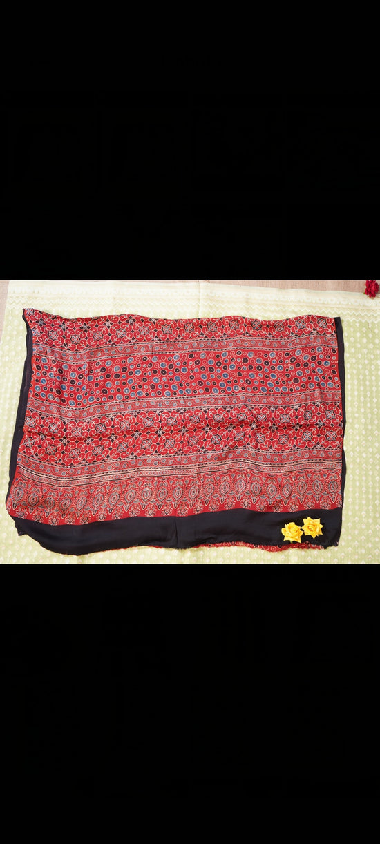 Ajakh modal silk sari