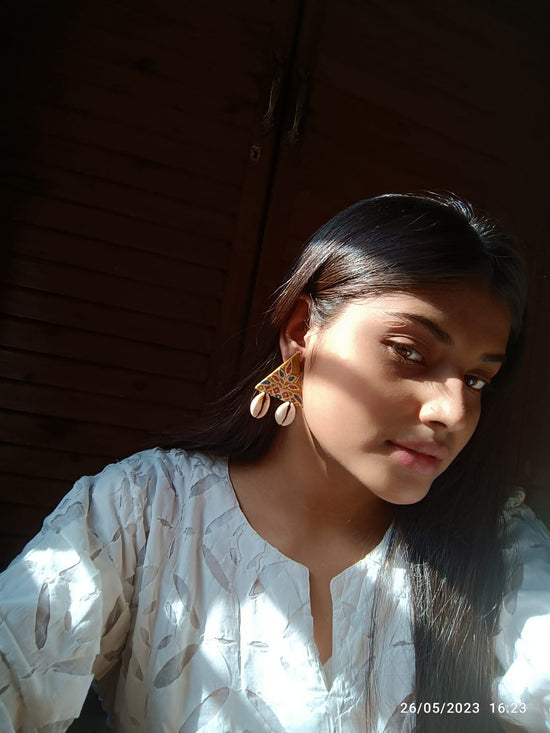 Golden Handcrafted Jhumkis