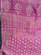 Chanderi Silk Cotton Sari With Dabu print