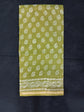 Chanderi Silk Cotton Sari With Dabu Print