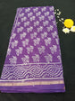 Chanderi Silk Cotton Sari With Dabu Print