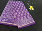 Chanderi Silk Cotton Sari With Dabu Print