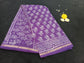 Chanderi Silk Cotton Sari With Dabu Print