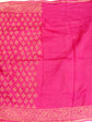 Chanderi Silk Cotton Sari With Dabu print