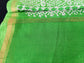 Chanderi Silk Cotton Sari With Dabu Print